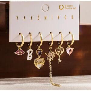 Barbie Dainty Set of 6 Earrings All Unique